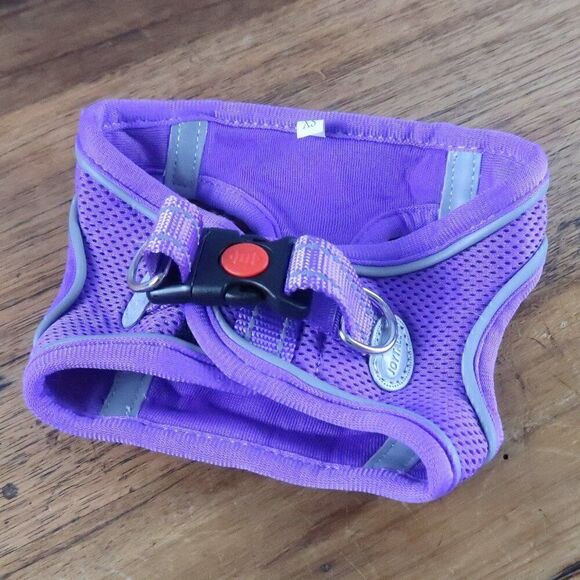 JOYTALE PURPLE DOG HARNESS WITH REFLECTORS AND HEAVY DUTY HARDWARE SIZE XS NEW - Picture 2 of 5
